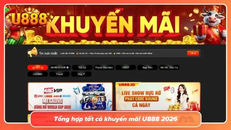 Khám phá 5 khuyến mãi U888 cực hot