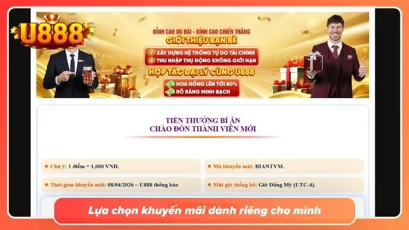 Tham gia ưu đãi dành riêng cho mình tại hệ thống